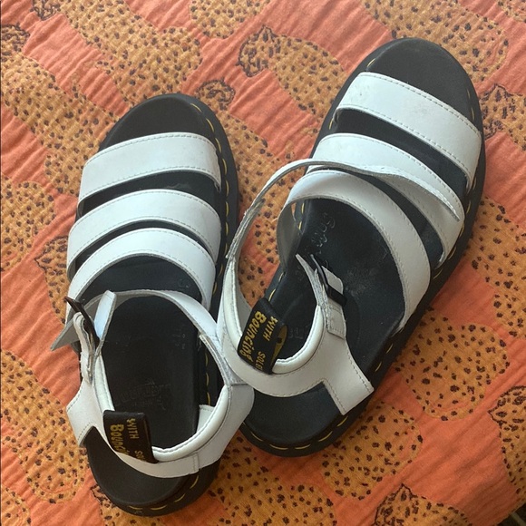 Dr. Martens Shoes - Dr. Martens White Sandals with Chunky Sole